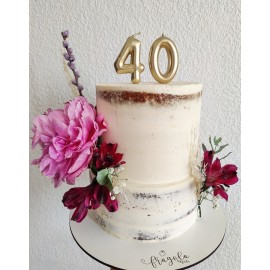 Tarta con flores