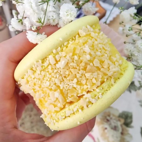 Macarons XXL rellenos con helado artesanal italiano.
