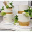 Tartas de boda Blanco y Dorado