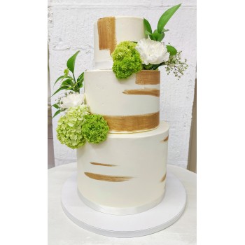Tartas de boda Blanco y Dorado