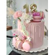 Drip cake color rosa