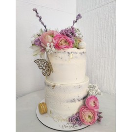 Tarta con flores